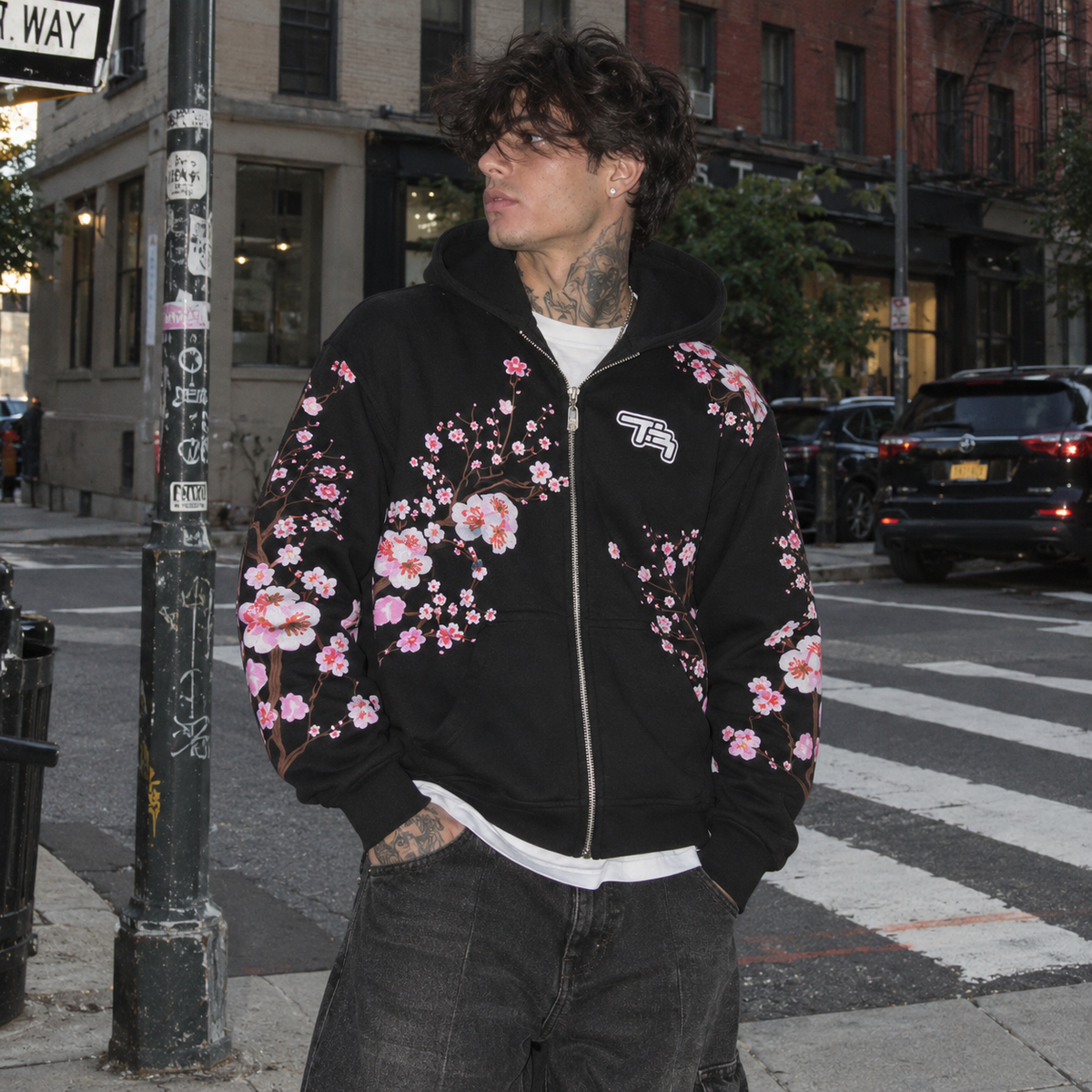 Tokyo Bloom Zip Up