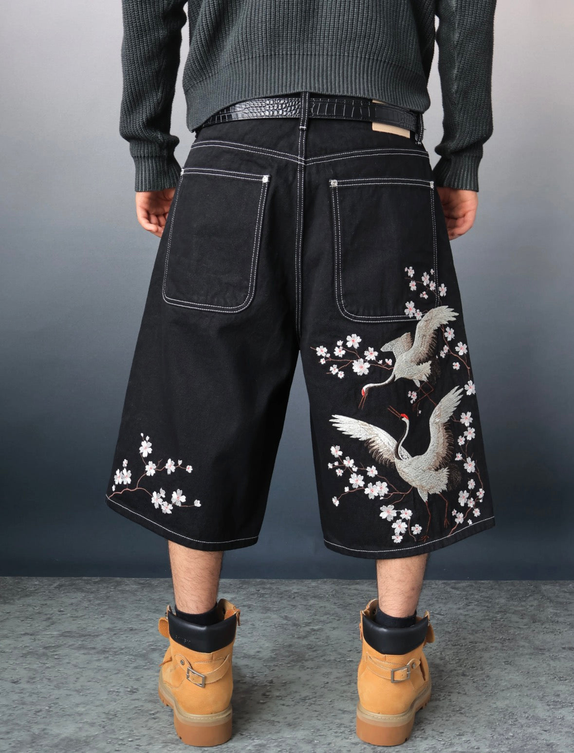 Midnight Crane Jorts